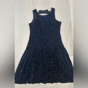 Florence Eiseman Navy Leopard Print Dress